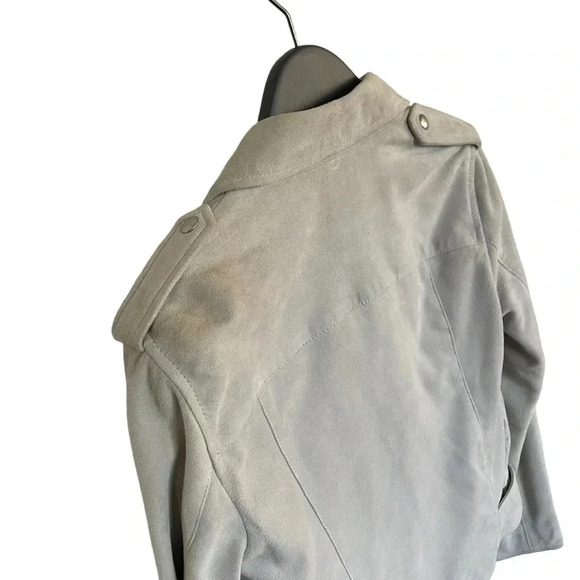 ALLSAINTS Plait Balfern Goat Leather Zip Up Biker Moto Jacket Size 2 - Picture 10 of 16